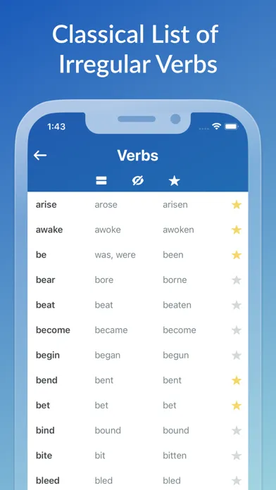 English Verbs Master スクリーンショット