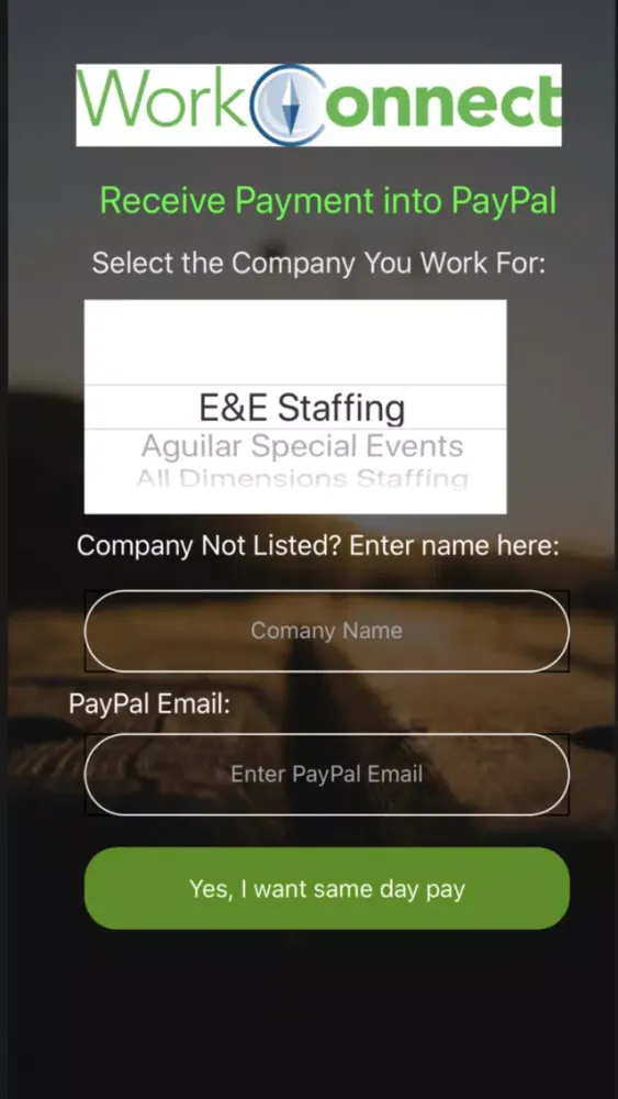 WorkConnect Same Day Pay Screenshots