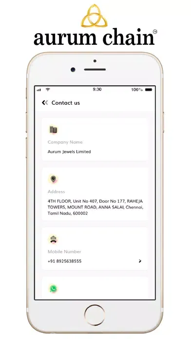 Tangkapan layar Aurum Chain Chennai