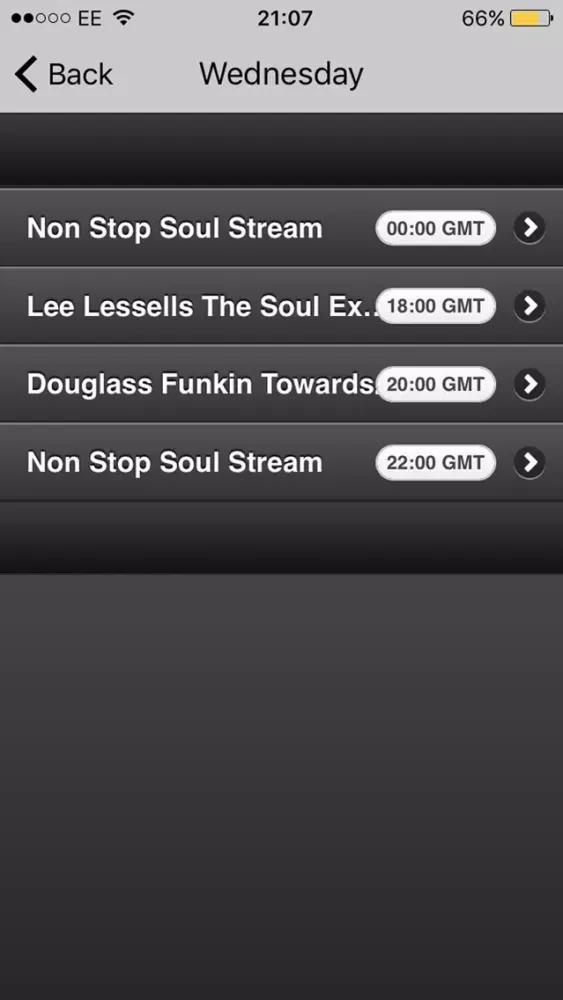 Capturas de tela do Soul Groove Radio