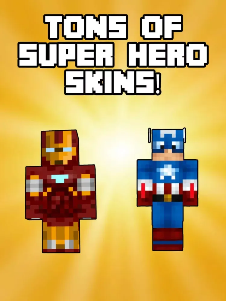 Superhero Skins For Minecraft Pocket Edition iPad 应用截图