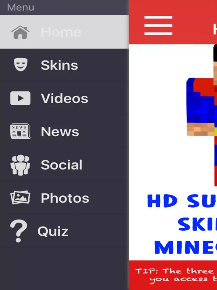 Superhero Skins For Minecraft Pocket Edition iPad 应用截图