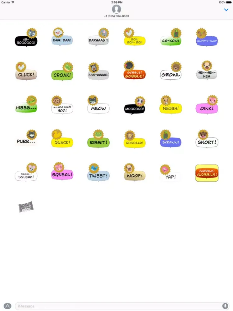 Скриншоты Gobble! Animal Noise Comic Bubbles iPad 