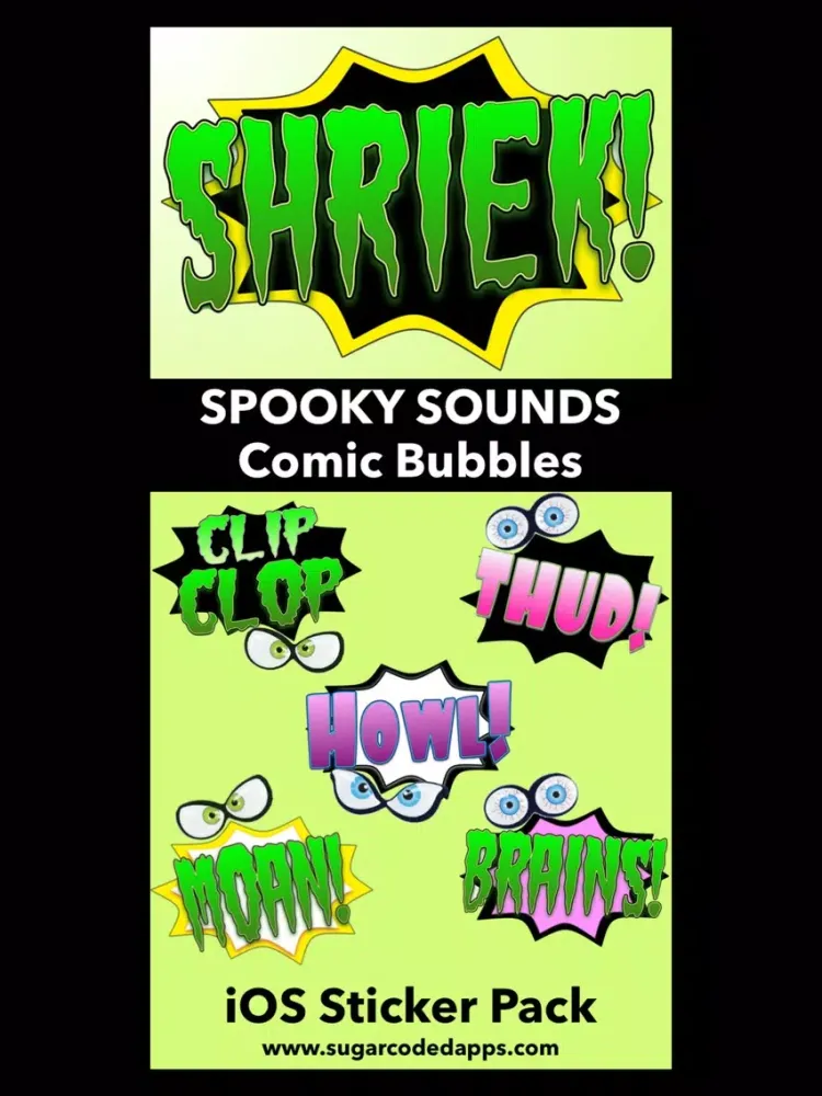 Capturas de tela do Shriek! Spooky Sound Comic Bubbles iPad 