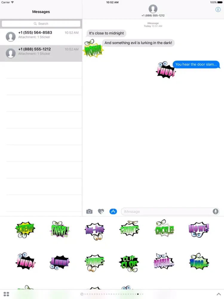 Capturas de tela do Shriek! Spooky Sound Comic Bubbles iPad 