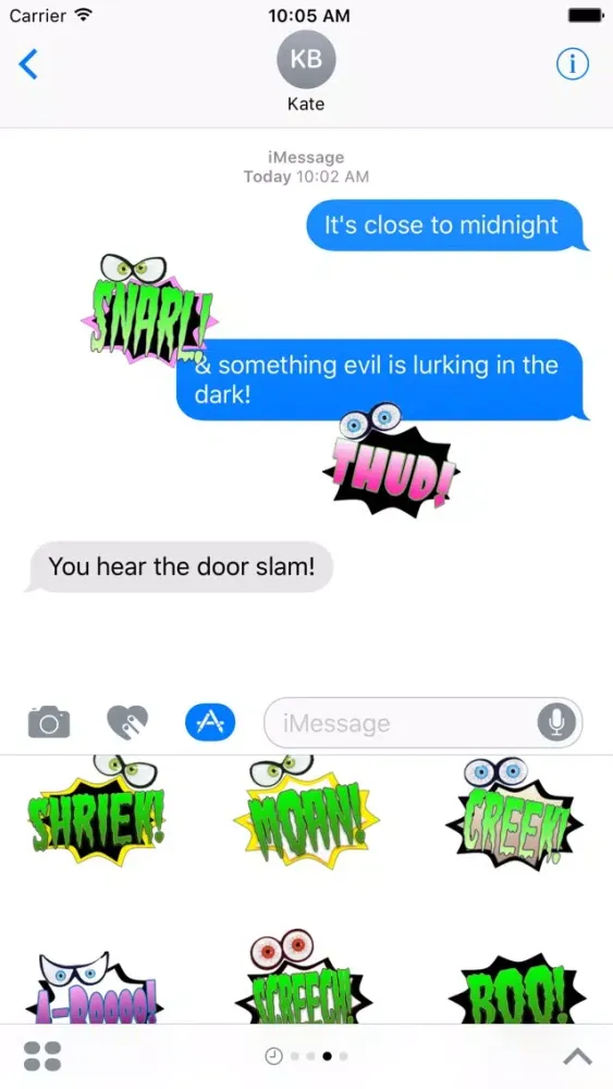 Capturas de tela do Shriek! Spooky Sound Comic Bubbles