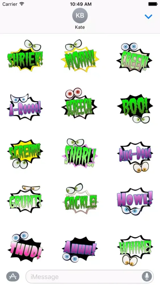 Capturas de tela do Shriek! Spooky Sound Comic Bubbles