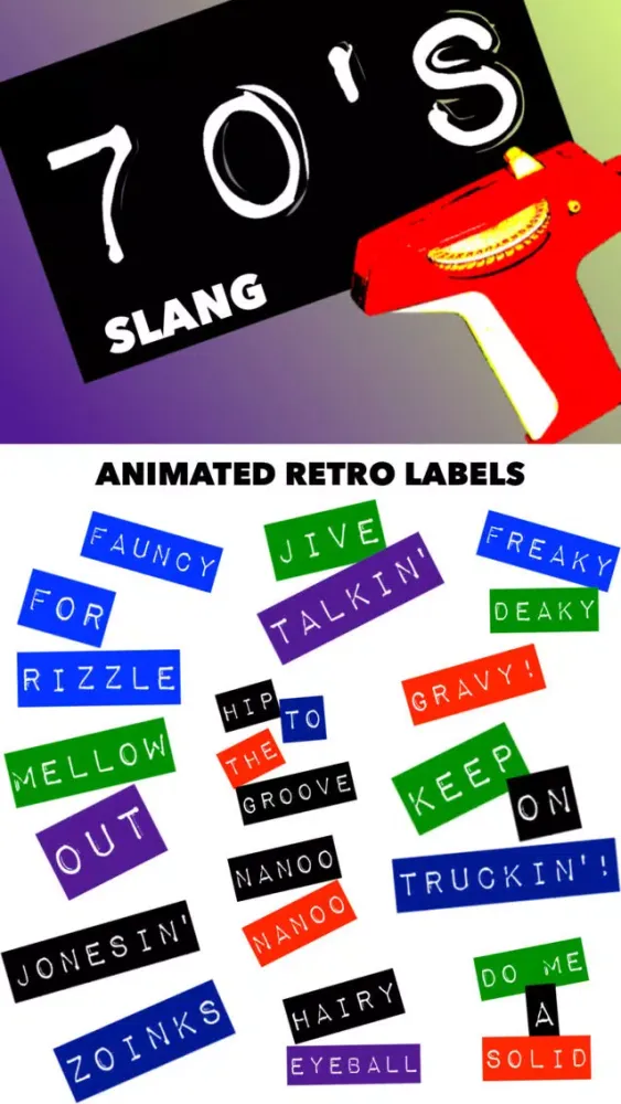 Скриншоты 70's Slang: Retro Labeler