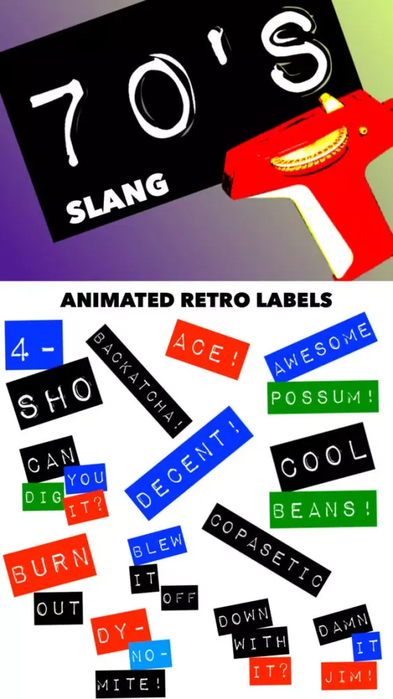 Скриншоты 70's Slang: Retro Labeler