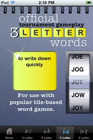 Captures d'écran de 3 Letter Word Bible