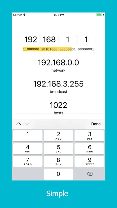 Capturas de pantalla de Simple Subnet Calc