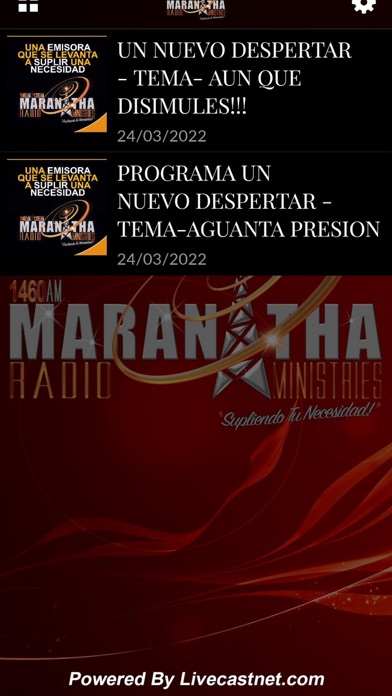 Screenshot di Maranatha Radio