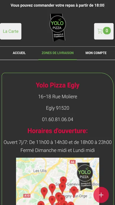 Zrzuty ekranu Yolo Pizza Egly