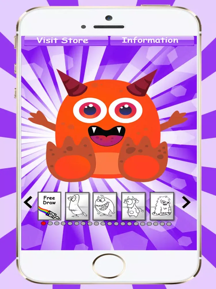 Ảnh chụp màn hình của 100 Monsters To Paint iPad 