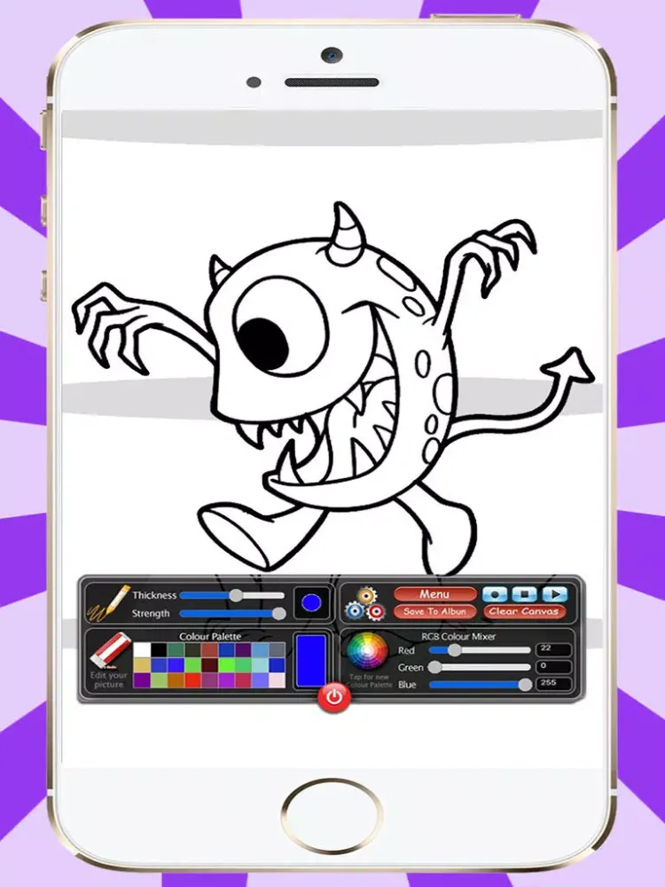 Ảnh chụp màn hình của 100 Monsters To Paint iPad 