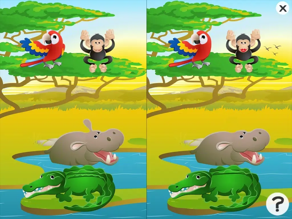 Animals of the safari game for children: Learn for kindergarten or pre-school iPad 应用截图