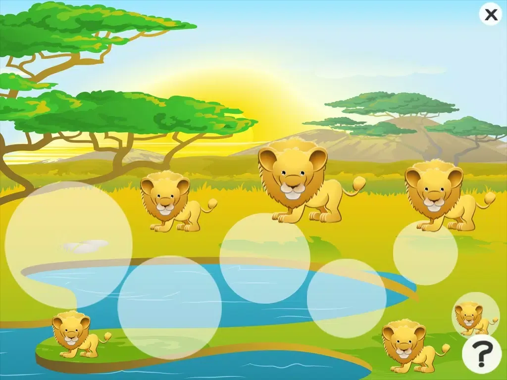 Animals of the safari game for children: Learn for kindergarten or pre-school iPad 应用截图