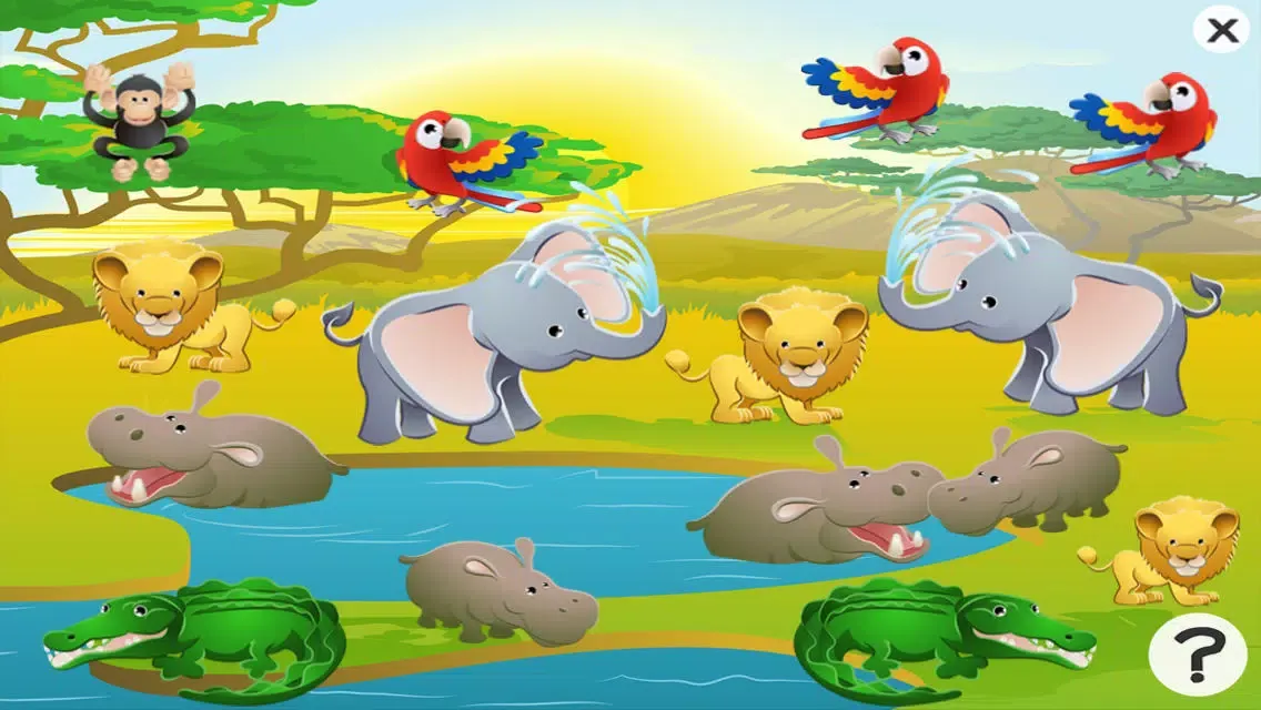 Animals of the safari game for children: Learn for kindergarten or pre-school应用截图