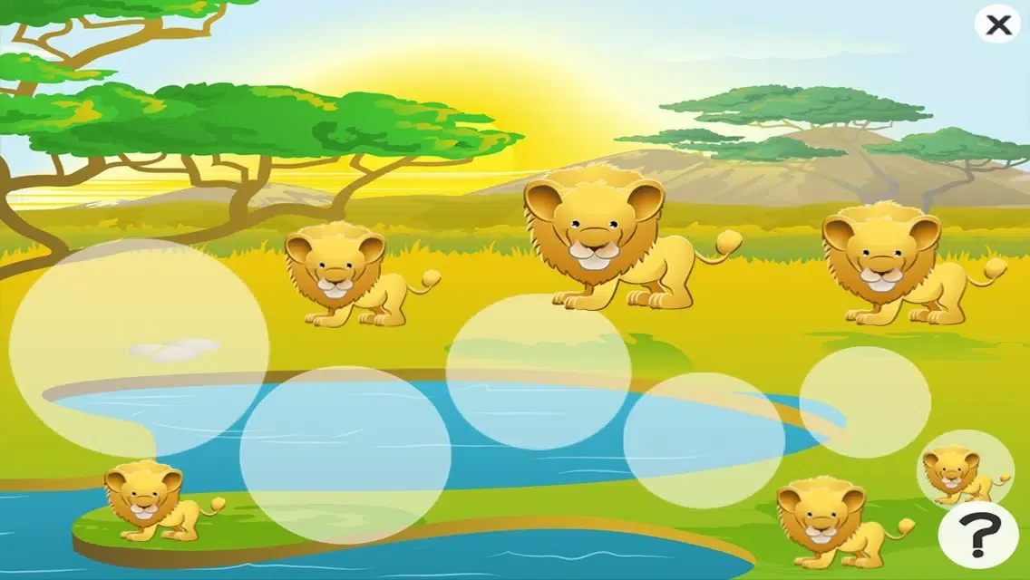 Animals of the safari game for children: Learn for kindergarten or pre-school应用截图