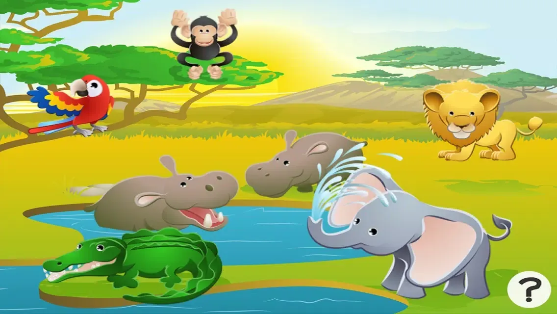 Animals of the safari game for children: Learn for kindergarten or pre-school应用截图