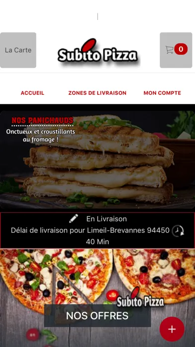 Tangkapan skrin Subito Pizza Valenton