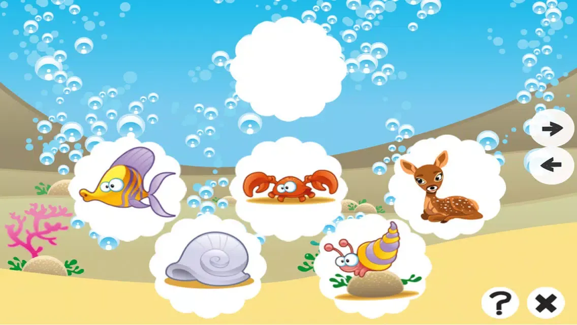 Captures d'écran de A Find the Mistake Ocean Game for Children: Learn and Play with Water Animals