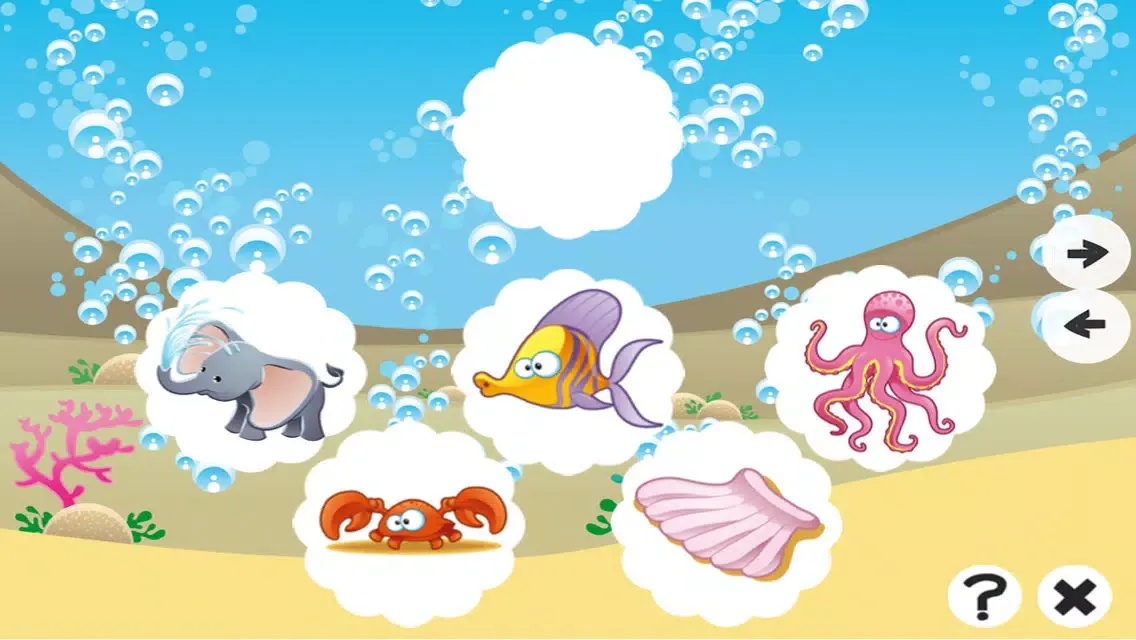 Captures d'écran de A Find the Mistake Ocean Game for Children: Learn and Play with Water Animals