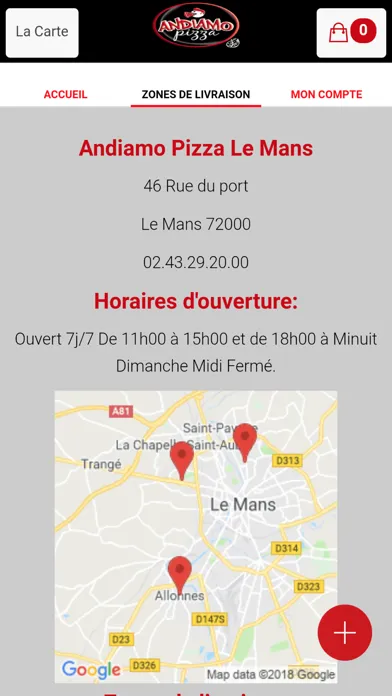 Zrzuty ekranu Andiamo Pizza Le Mans