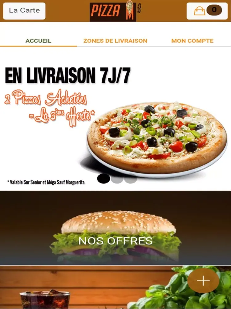 Capturas de tela do Pizza M iPad 