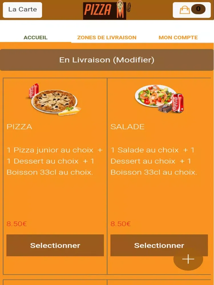 Capturas de tela do Pizza M iPad 