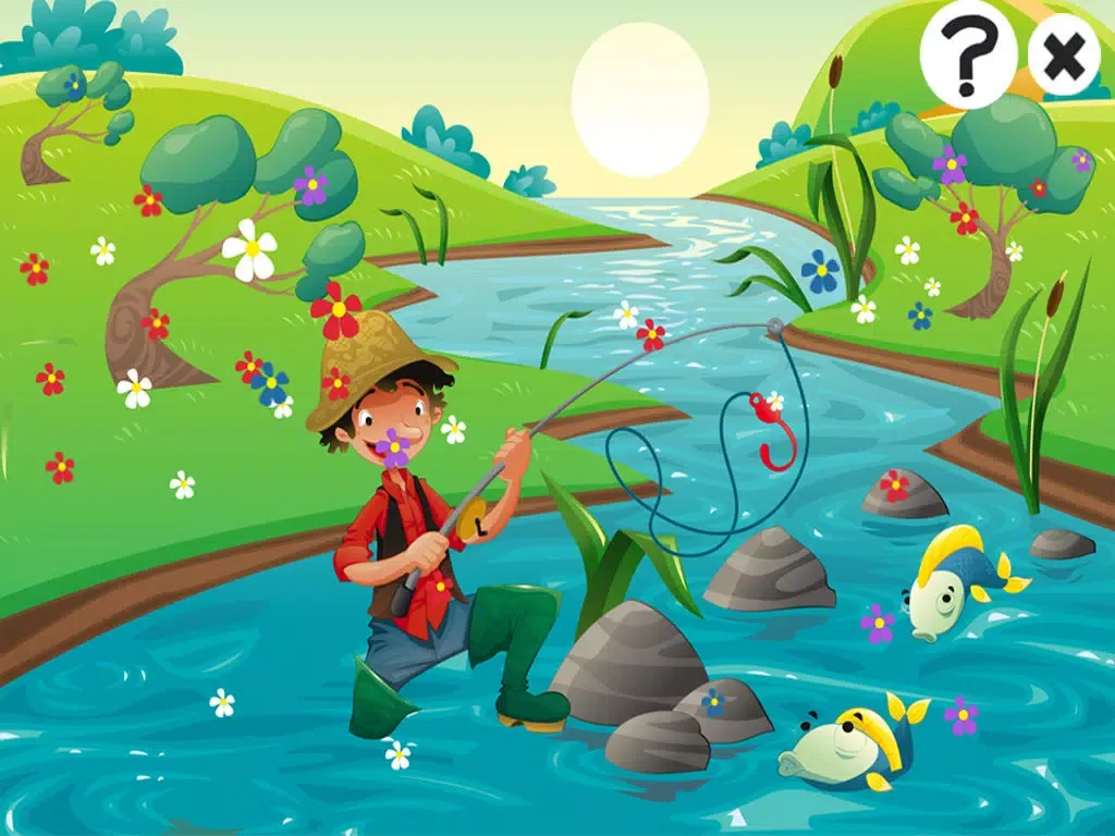 ภาพหน้าจอของ A Fishing Game for Children: Learn with Fish puzzles, games and riddles iPad 