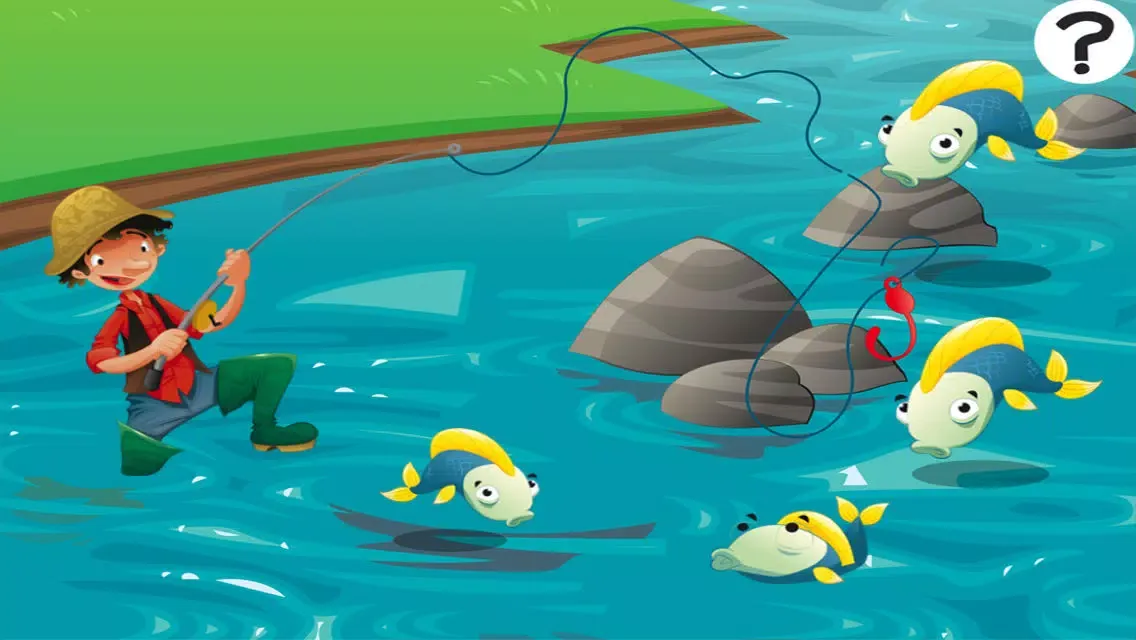 ภาพหน้าจอของ A Fishing Game for Children: Learn with Fish puzzles, games and riddles