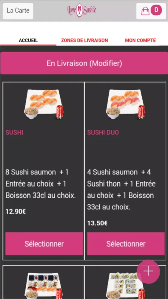 ภาพหน้าจอของ Love Sushi'c
