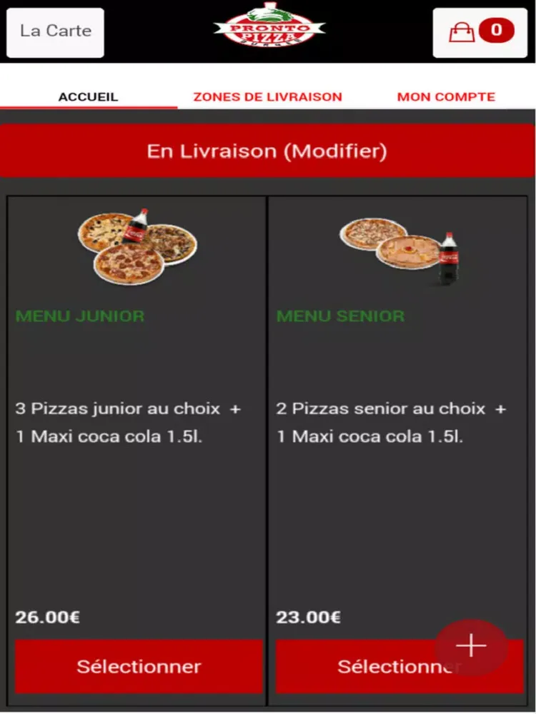 Tangkapan skrin Pizza Pronto 57 iPad 