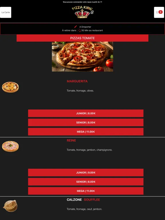 Pizza King Lilas iPad  स्क्रीनशॉट