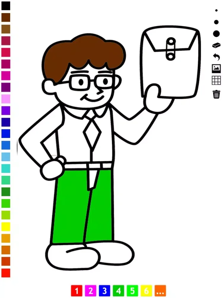 A Family Coloring Book for Children: Learn to Draw and Color Grand-parents and kids iPad  スクリーンショット