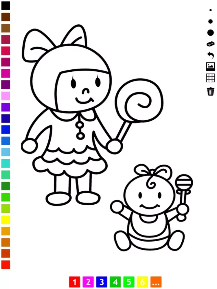 A Family Coloring Book for Children: Learn to Draw and Color Grand-parents and kids iPad  スクリーンショット