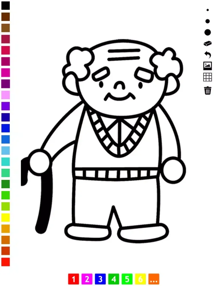 A Family Coloring Book for Children: Learn to Draw and Color Grand-parents and kids iPad  スクリーンショット
