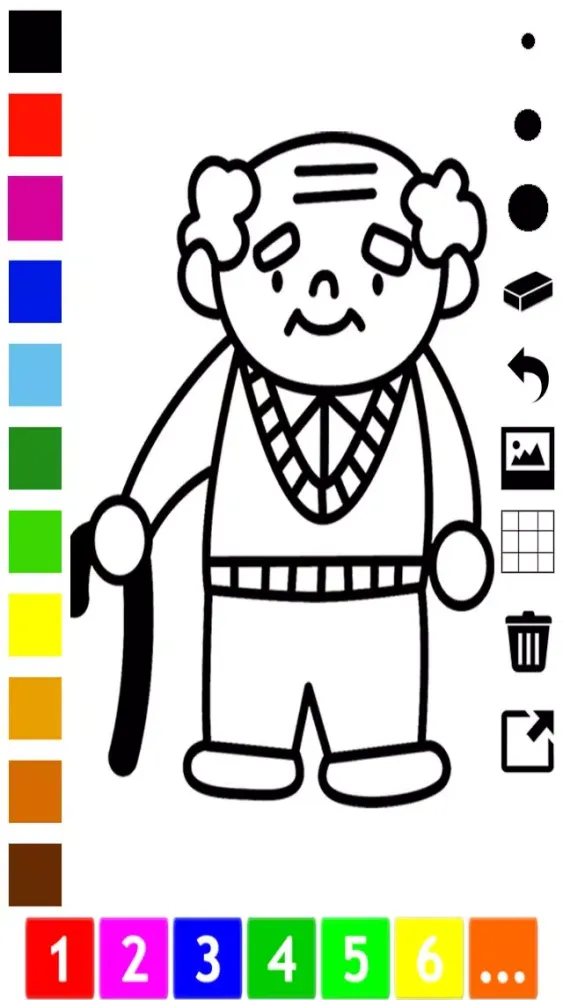 A Family Coloring Book for Children: Learn to Draw and Color Grand-parents and kids スクリーンショット
