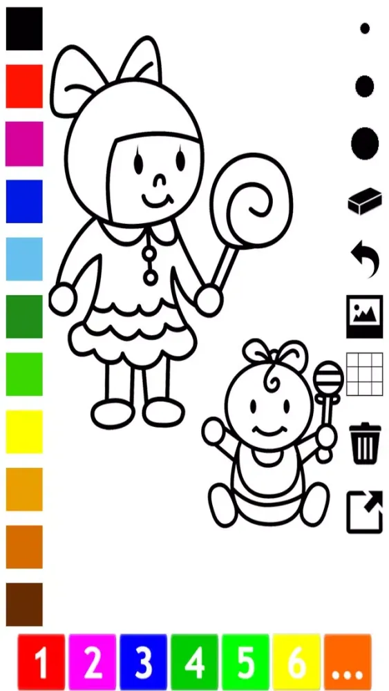 A Family Coloring Book for Children: Learn to Draw and Color Grand-parents and kids スクリーンショット