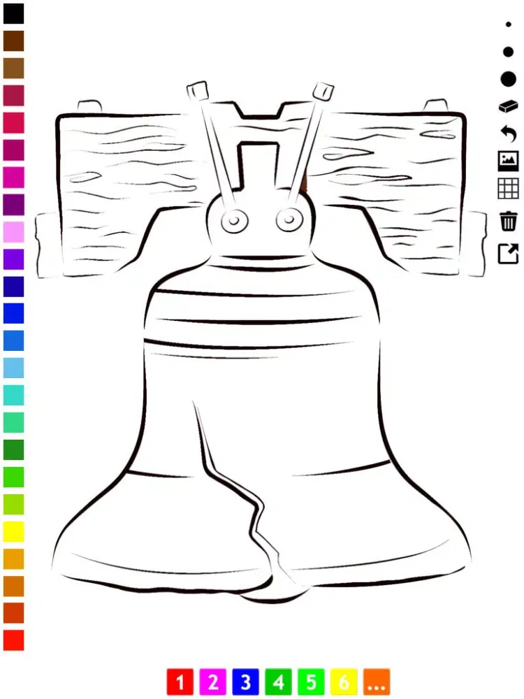 Capturas de tela do A Coloring Book for Children: Learn to color icons of the United States of America iPad 