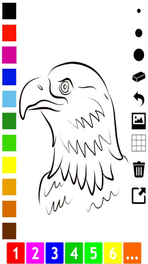 Capturas de tela do A Coloring Book for Children: Learn to color icons of the United States of America