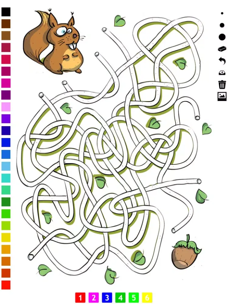 تصاویر A Labyrinth Coloring Book & Learning Game for Toddlers: Cool Animals Maze iPad 