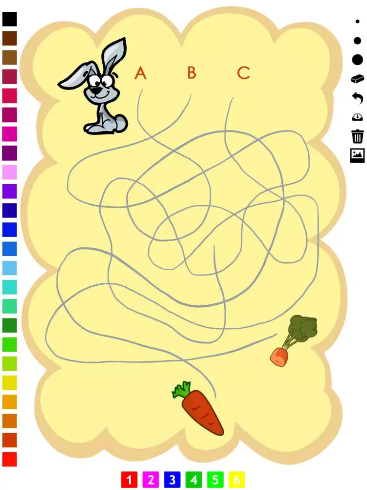 تصاویر A Labyrinth Coloring Book & Learning Game for Toddlers: Cool Animals Maze iPad 