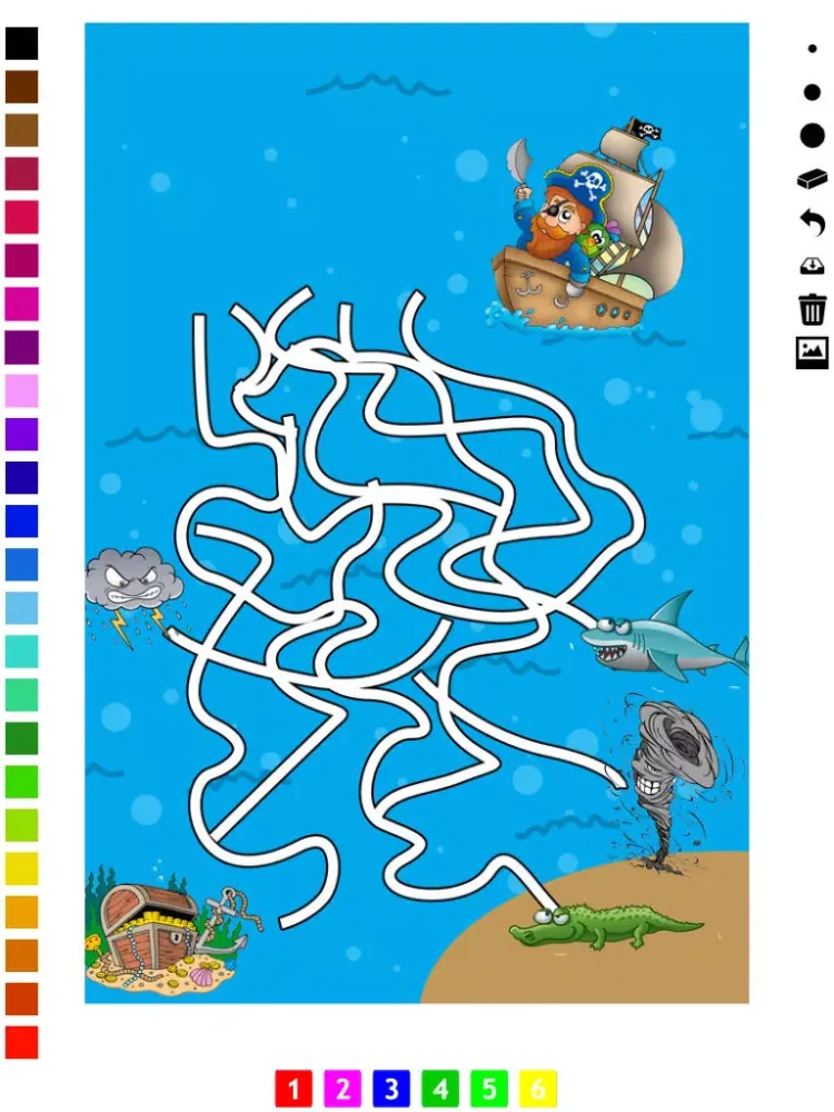 تصاویر A Labyrinth Coloring Book & Learning Game for Toddlers: Cool Animals Maze iPad 