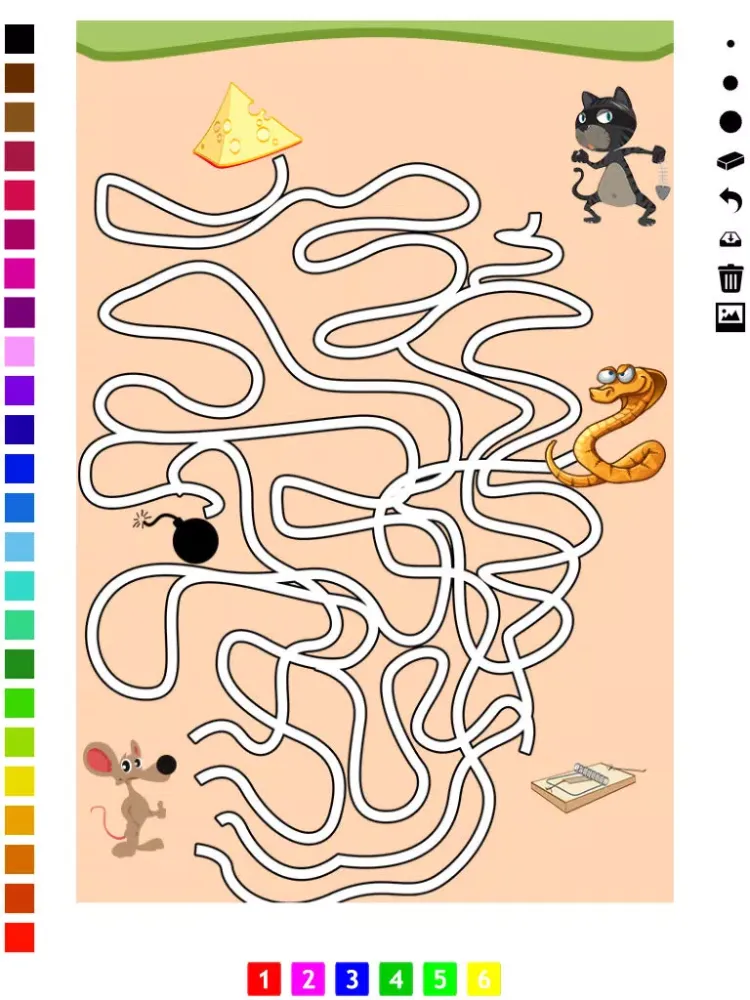 تصاویر A Labyrinth Coloring Book & Learning Game for Toddlers: Cool Animals Maze iPad 