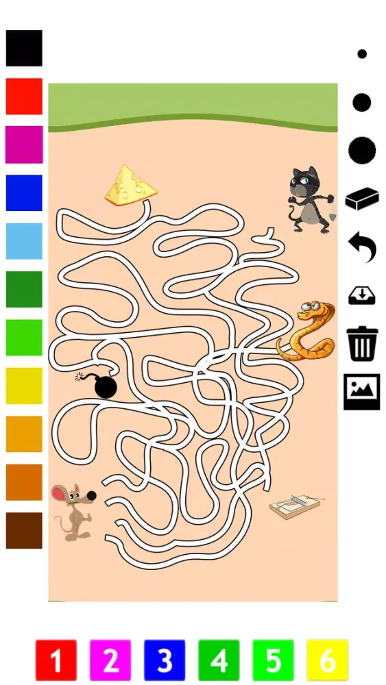 تصاویر A Labyrinth Coloring Book & Learning Game for Toddlers: Cool Animals Maze
