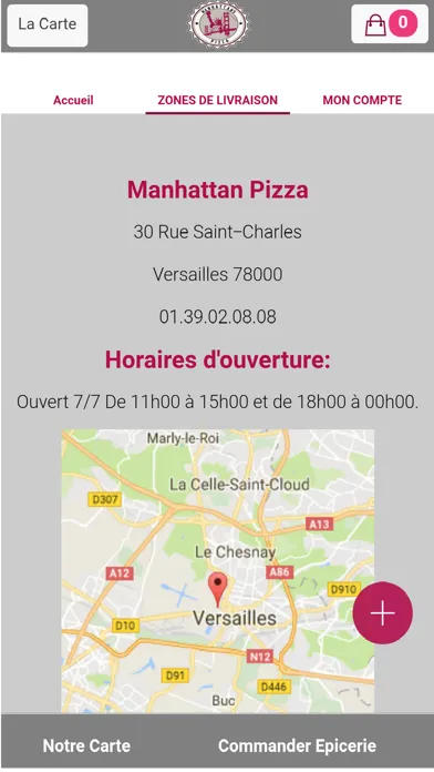 Tangkapan skrin Manhattan Pizza