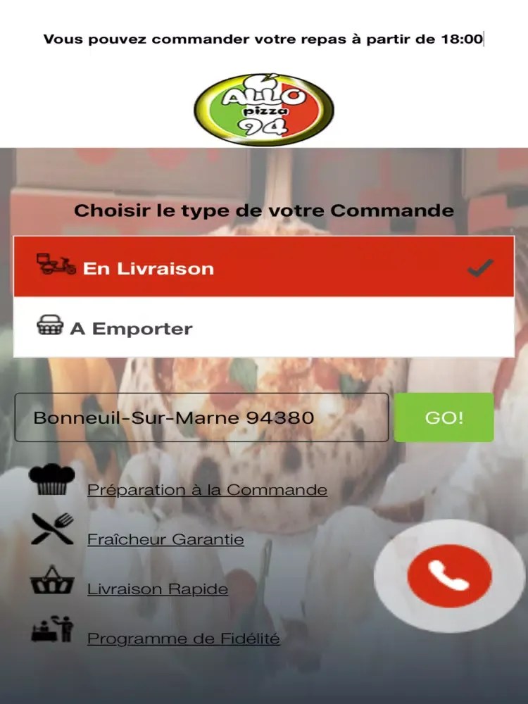 ภาพหน้าจอของ Allo Pizza Creteil 94 iPad 