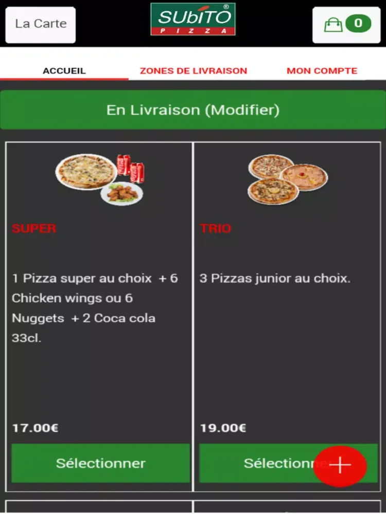 Capturas de tela do Pizza Subito Ivry iPad 